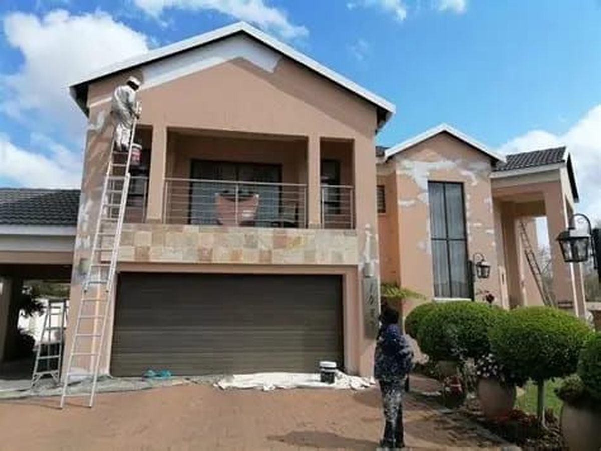 Double storey house painting work