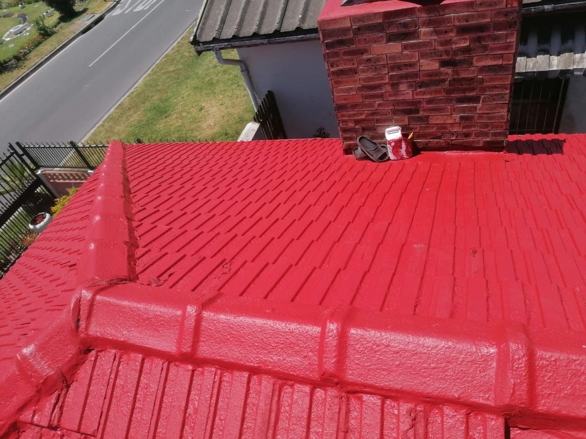 Roof coating detail close-up